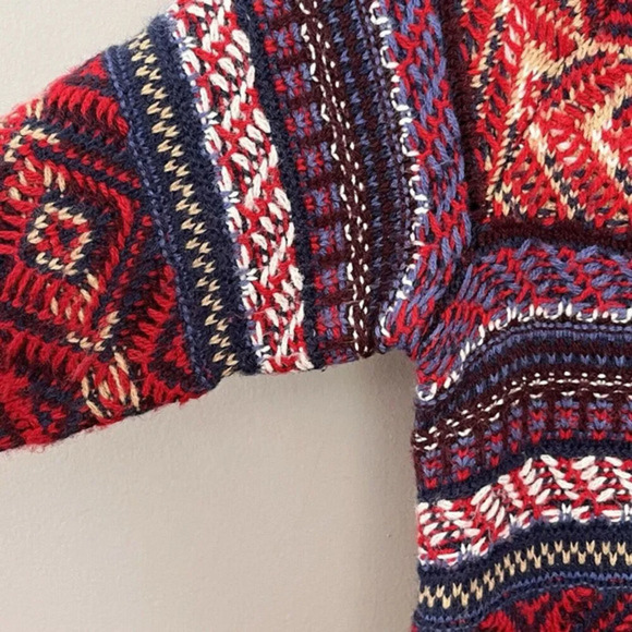 St. John's Bay Knit Long Sleeve Button Front Geometric Cardigan‎ Duster Size M - Picture 8 of 14